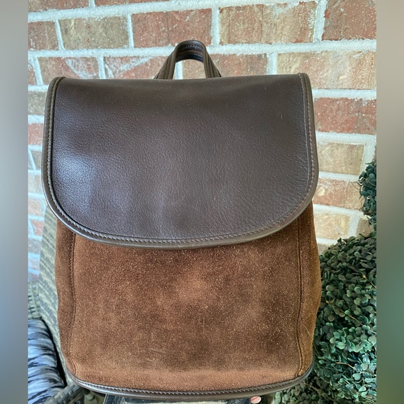 Vintage Coach 9016 Brown Berkeley Suede/Leather Backpack Made in USA-EUC - Picture 1 of 14